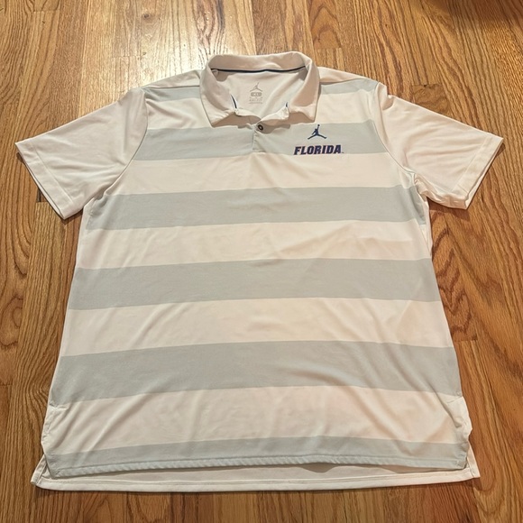 Florida Gators Air Jordan Dri-Fit Polo Men's White/Light Gray New - Picture 1 of 7